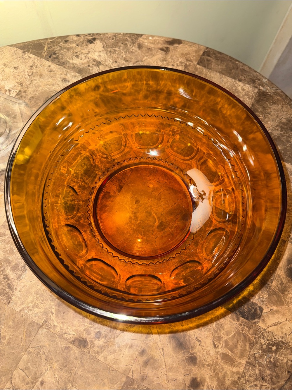 King’s Crown Thumbprint Pattern Colony / Indiana Glass Serving Bowl